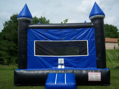 Black and Blue Castle Inflatable Bounce House