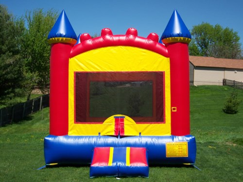 Red and Blue Castle Inflatable Bounce House